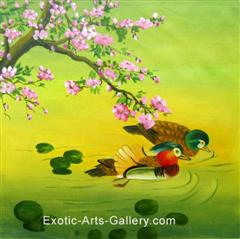 A Mandarin Ducks Painting, ?Feng Shui Painting