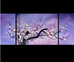 Chinese Feng Shui Painting, Chinese Cherry Blossom Painting