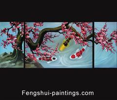 Koi Painting, Koi Fish Painting, Feng Shui Fish Painting